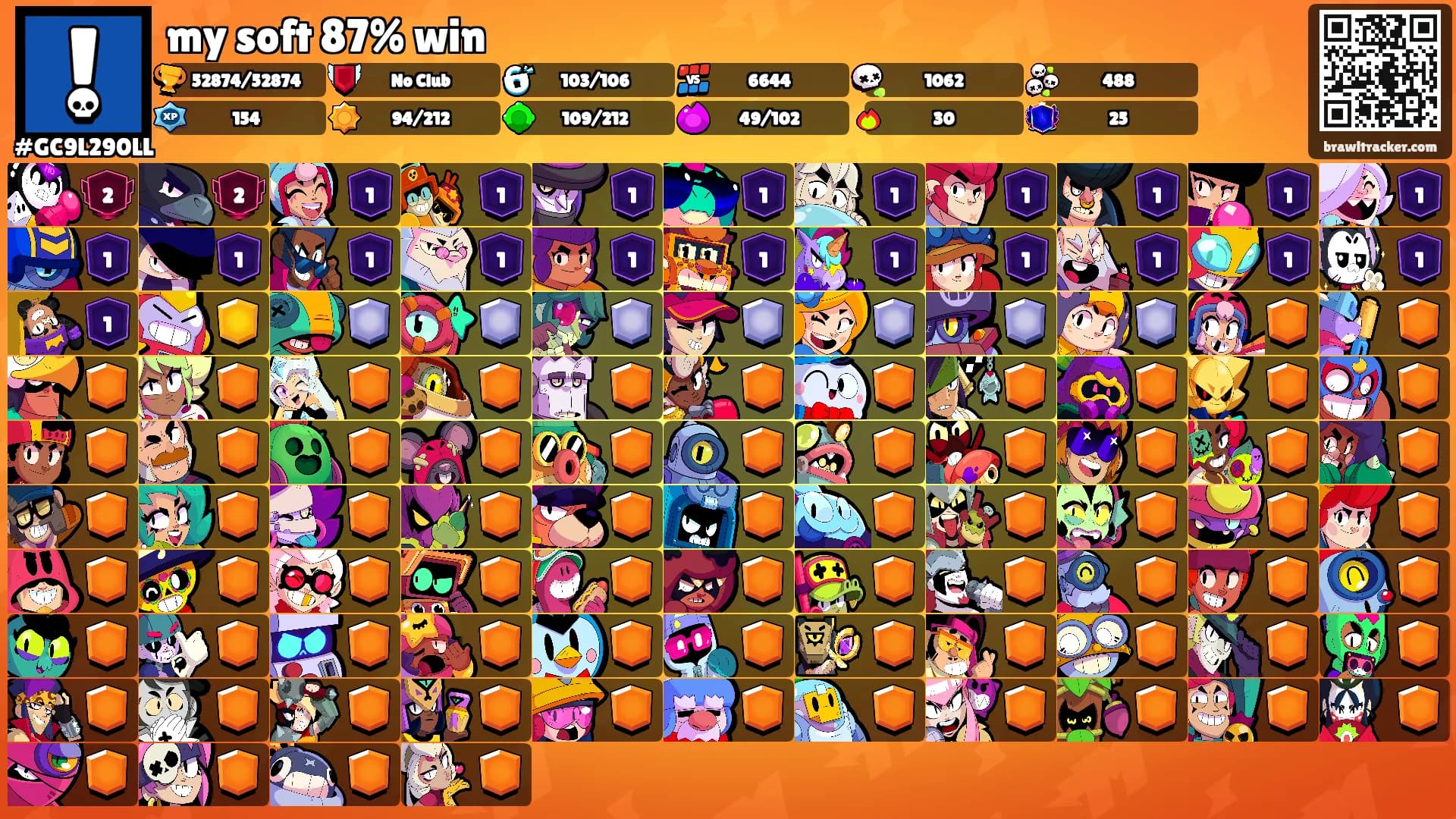 my soft 87% win's Ranks
