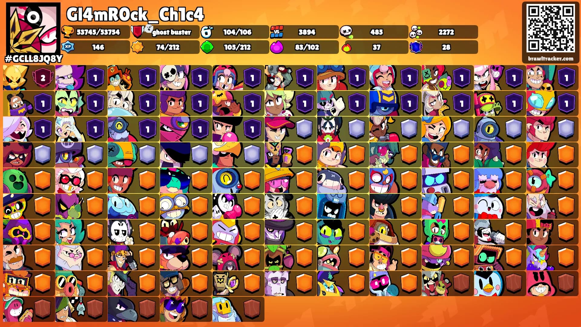Gl4mR0ck_Ch1c4's Ranks