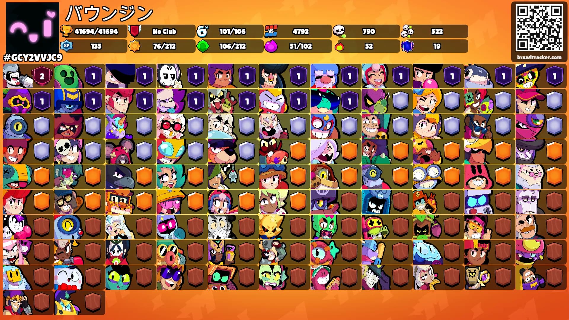バウンジン's Ranks