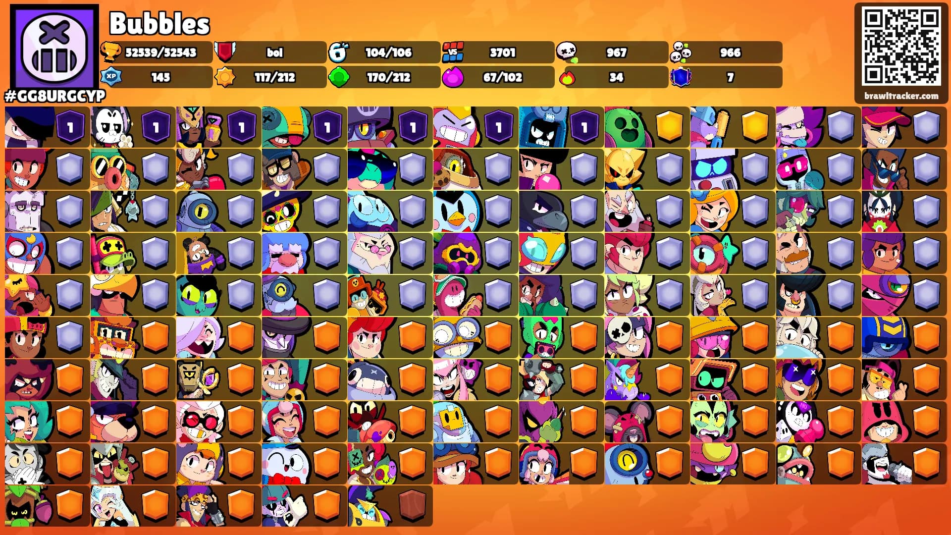 Bubbles's Ranks