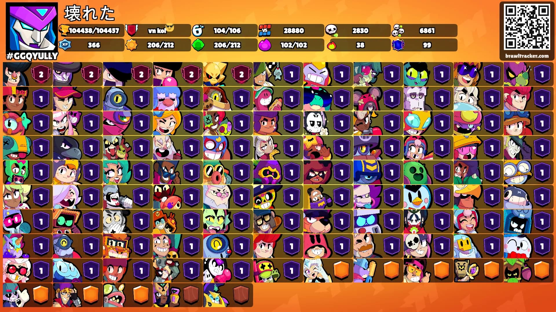 壊れた's Ranks