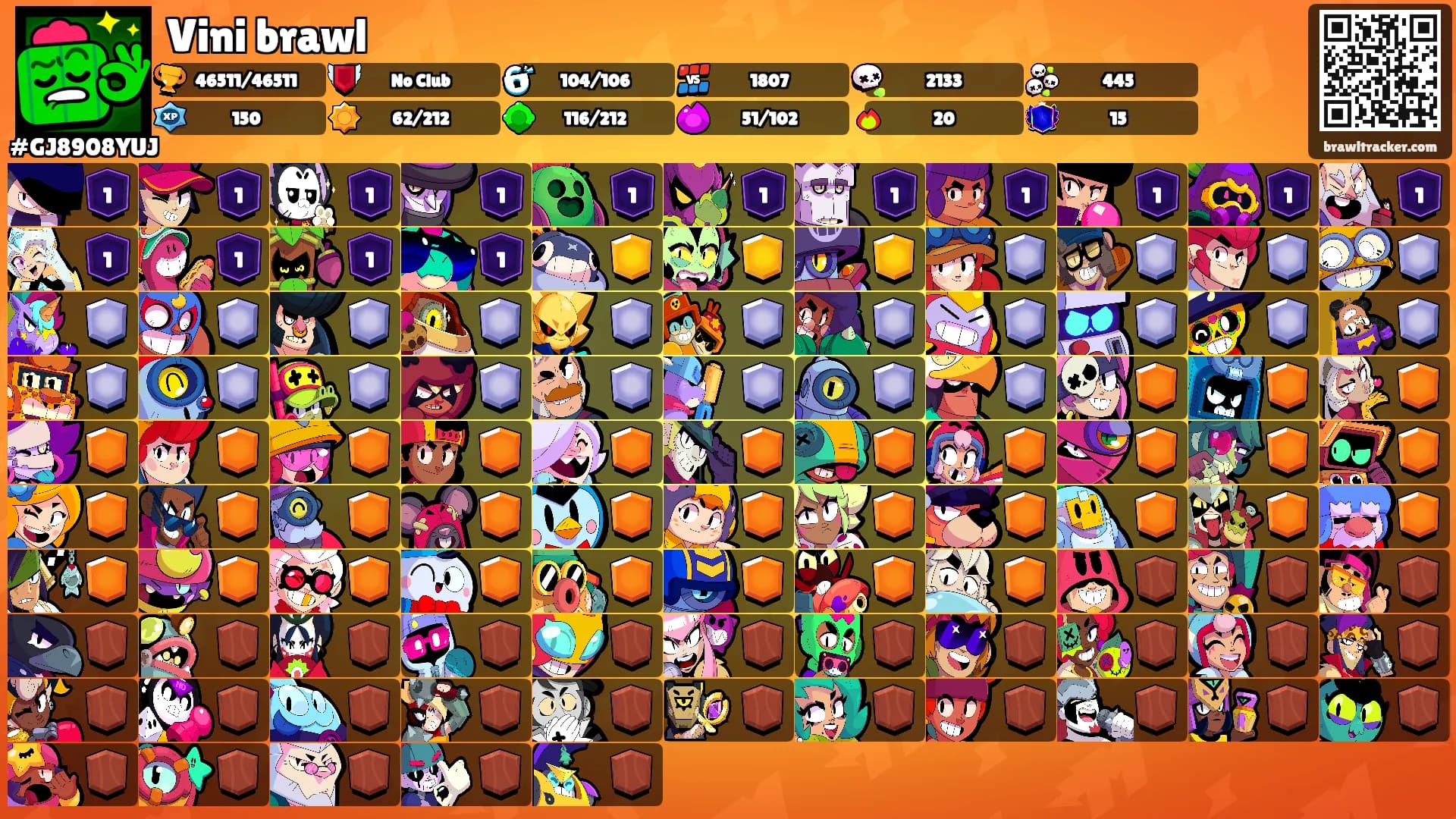 Vini brawl's Ranks