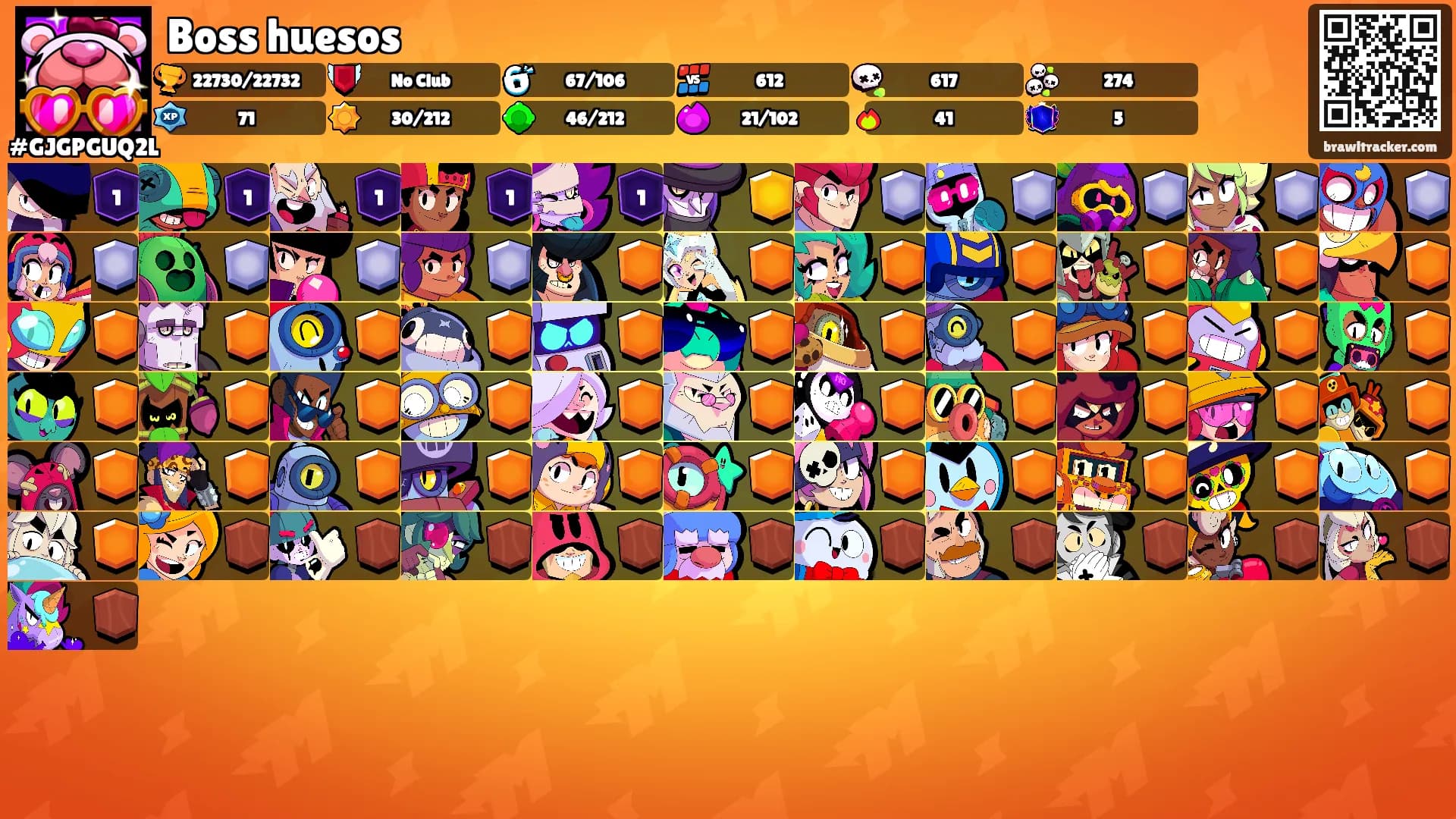 Boss huesos's Ranks