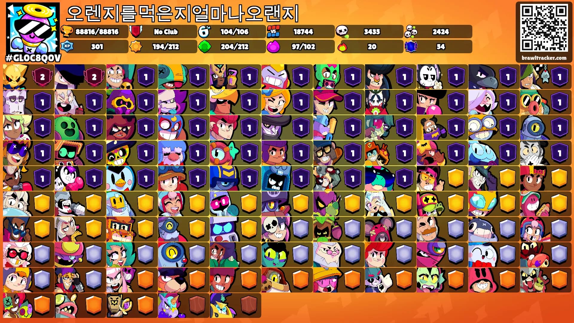 오렌지를먹은지얼마나오랜지's Ranks