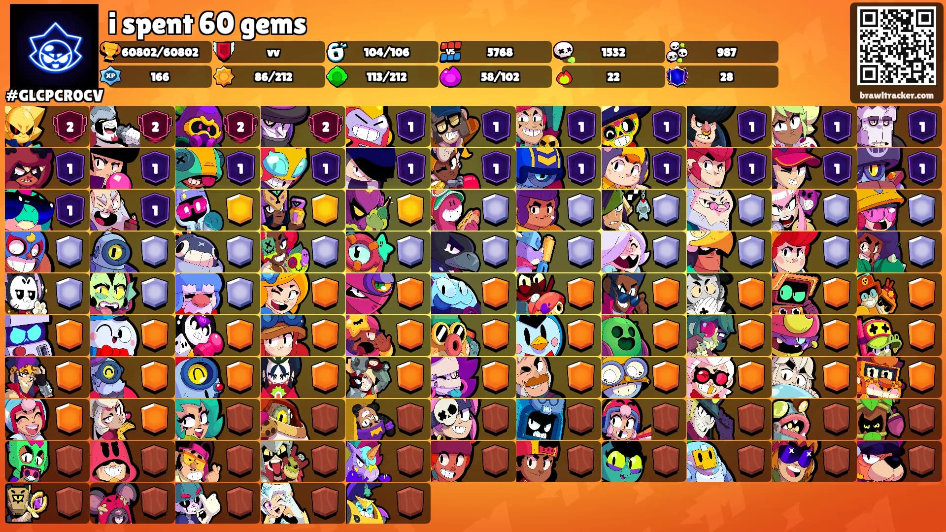 i spent 60 gems's Ranks