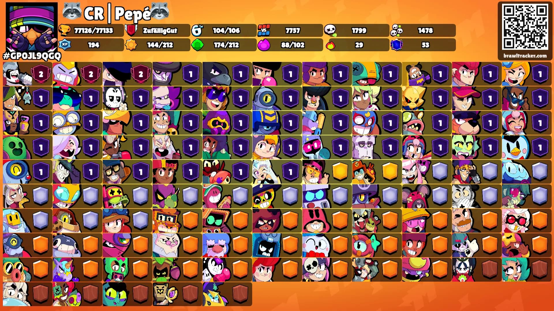 🦝 CR|Pepé🦝's Ranks