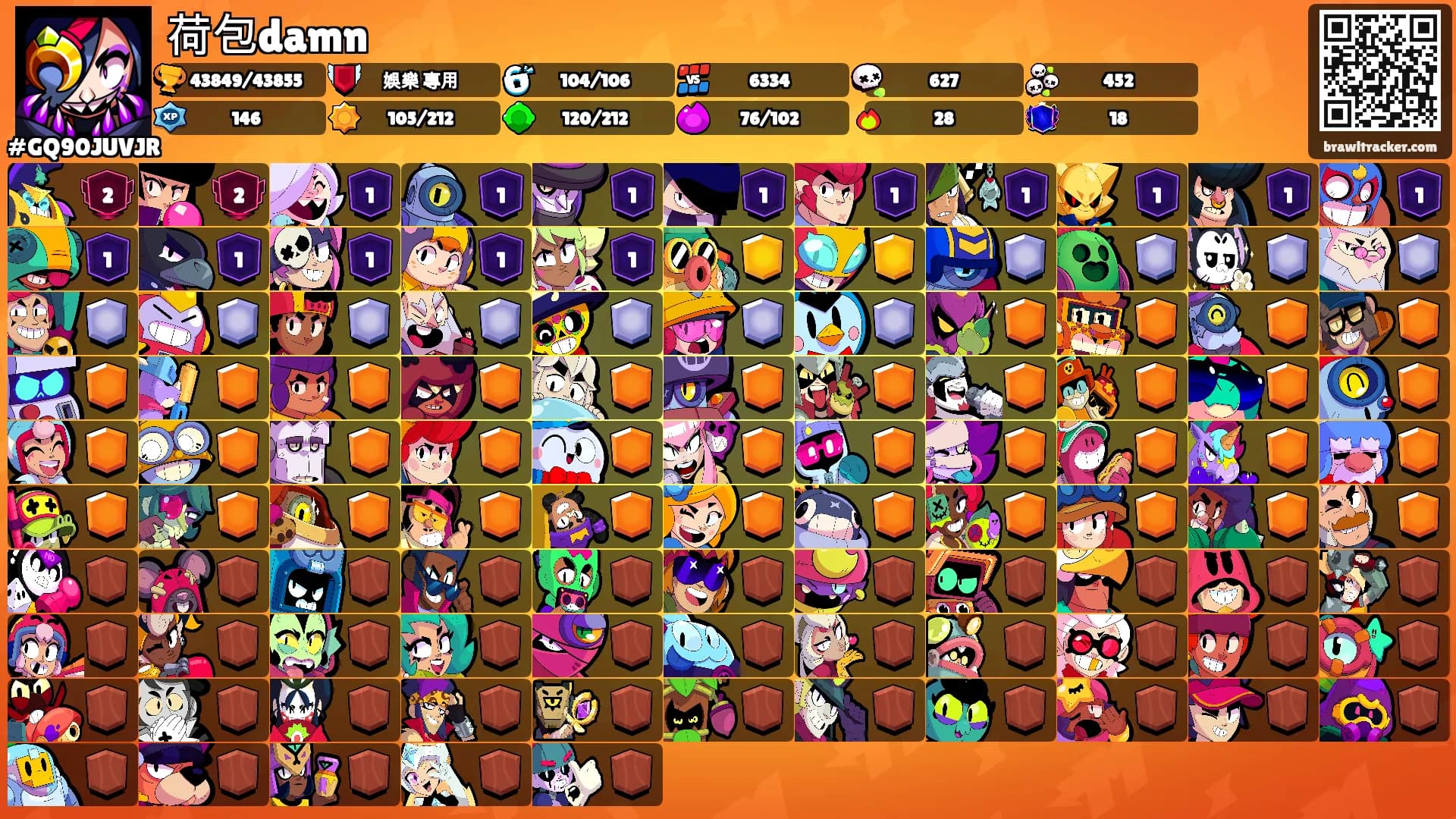 荷包damn's Ranks