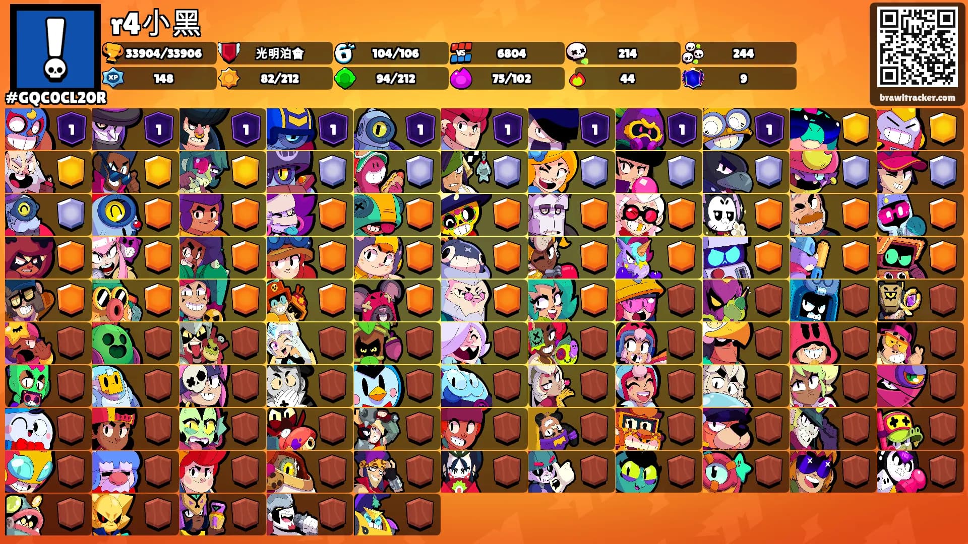 r4小黑's Ranks