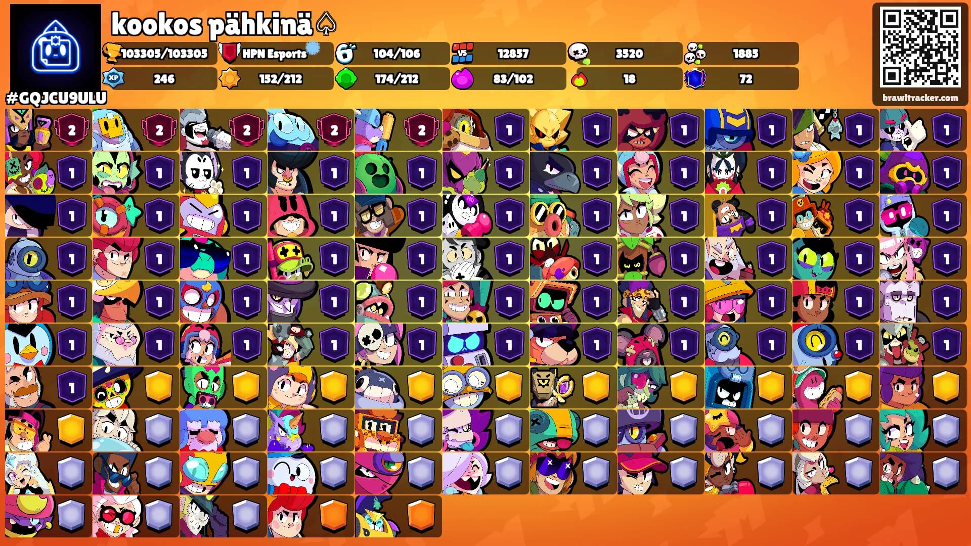 kookos pähkinä♤'s Ranks