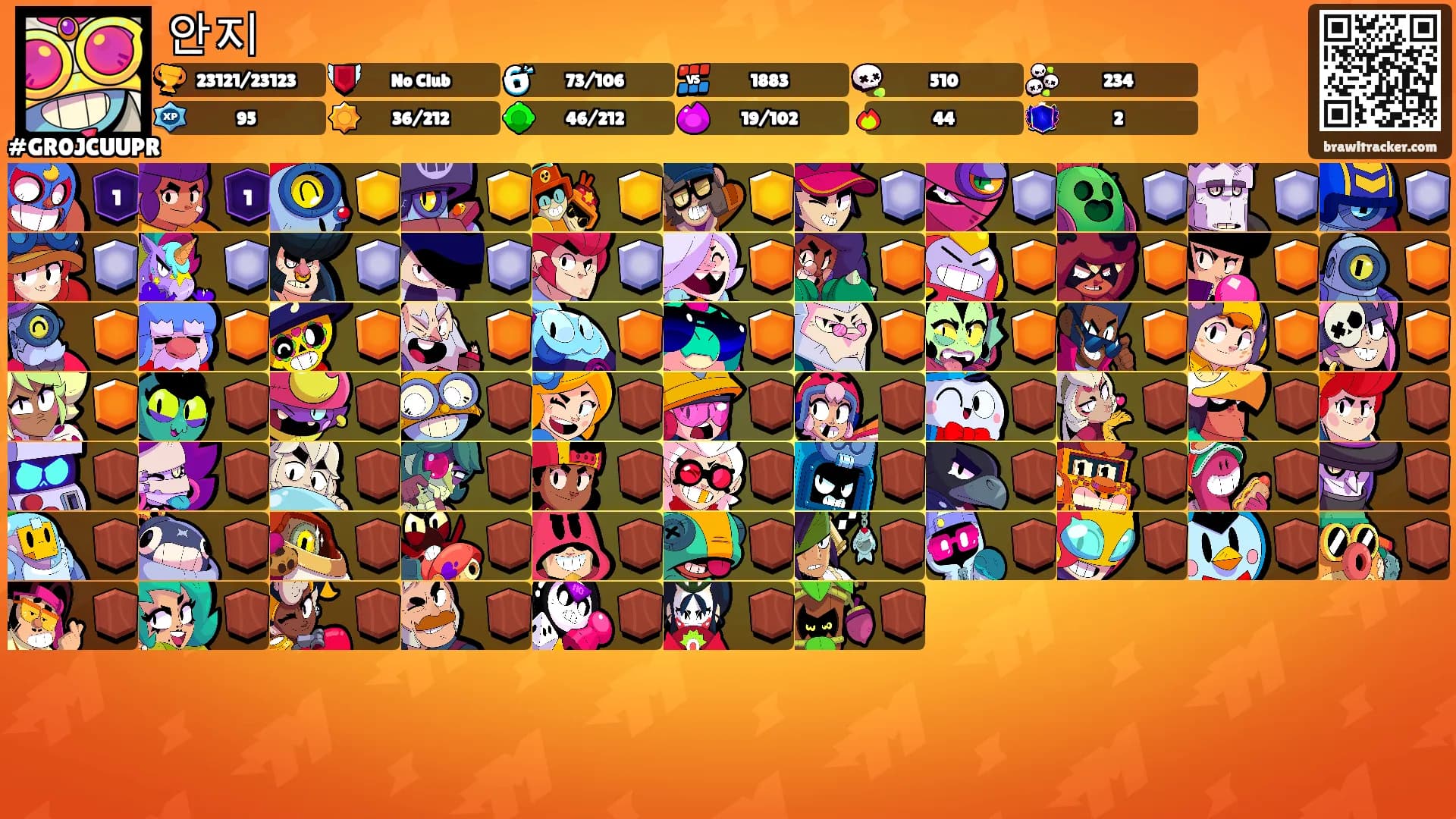 안지's Ranks