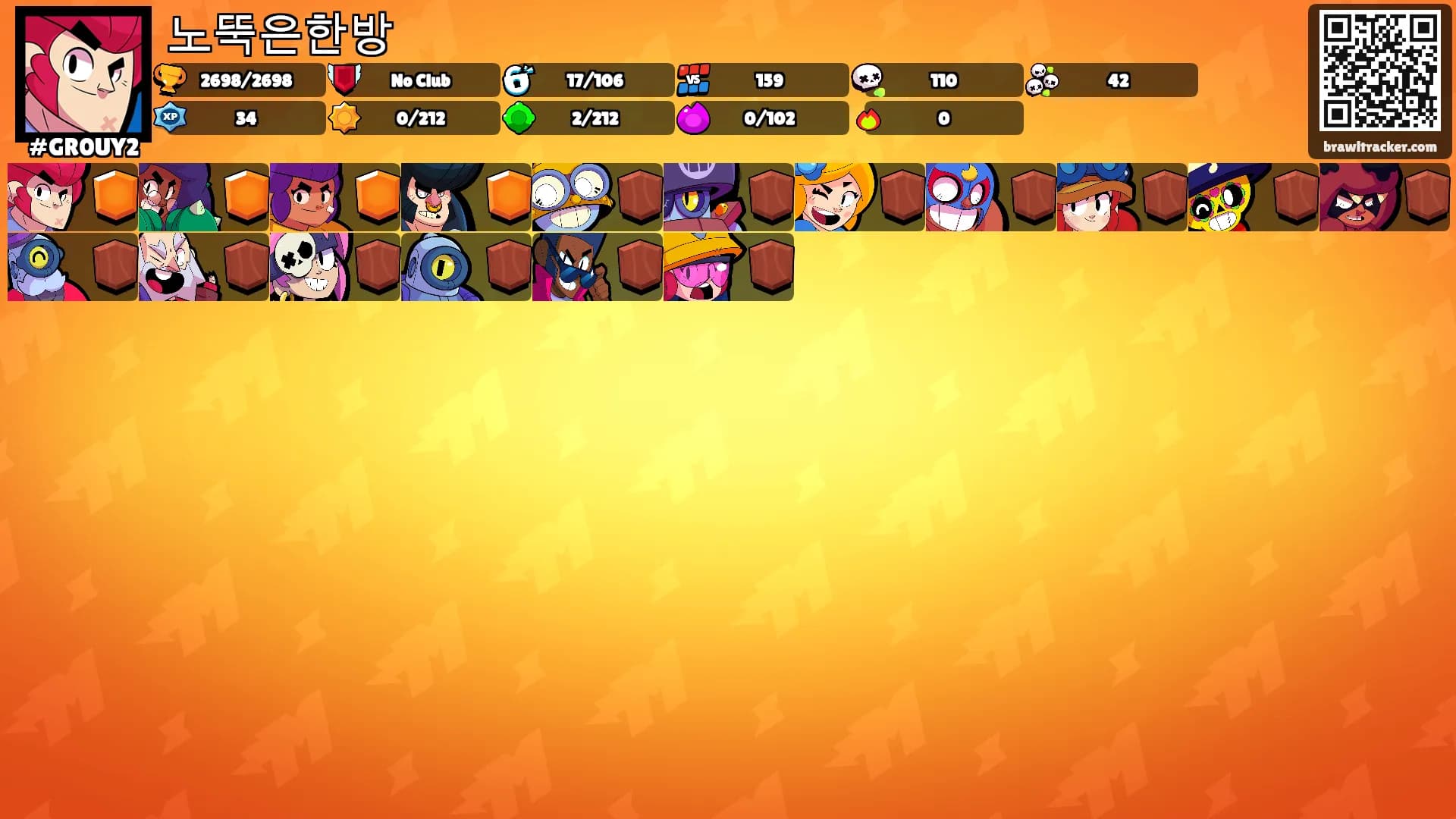 노뚝은한방's Ranks