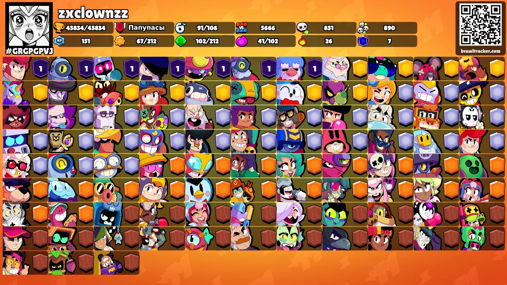 zxclownzz's Ranks