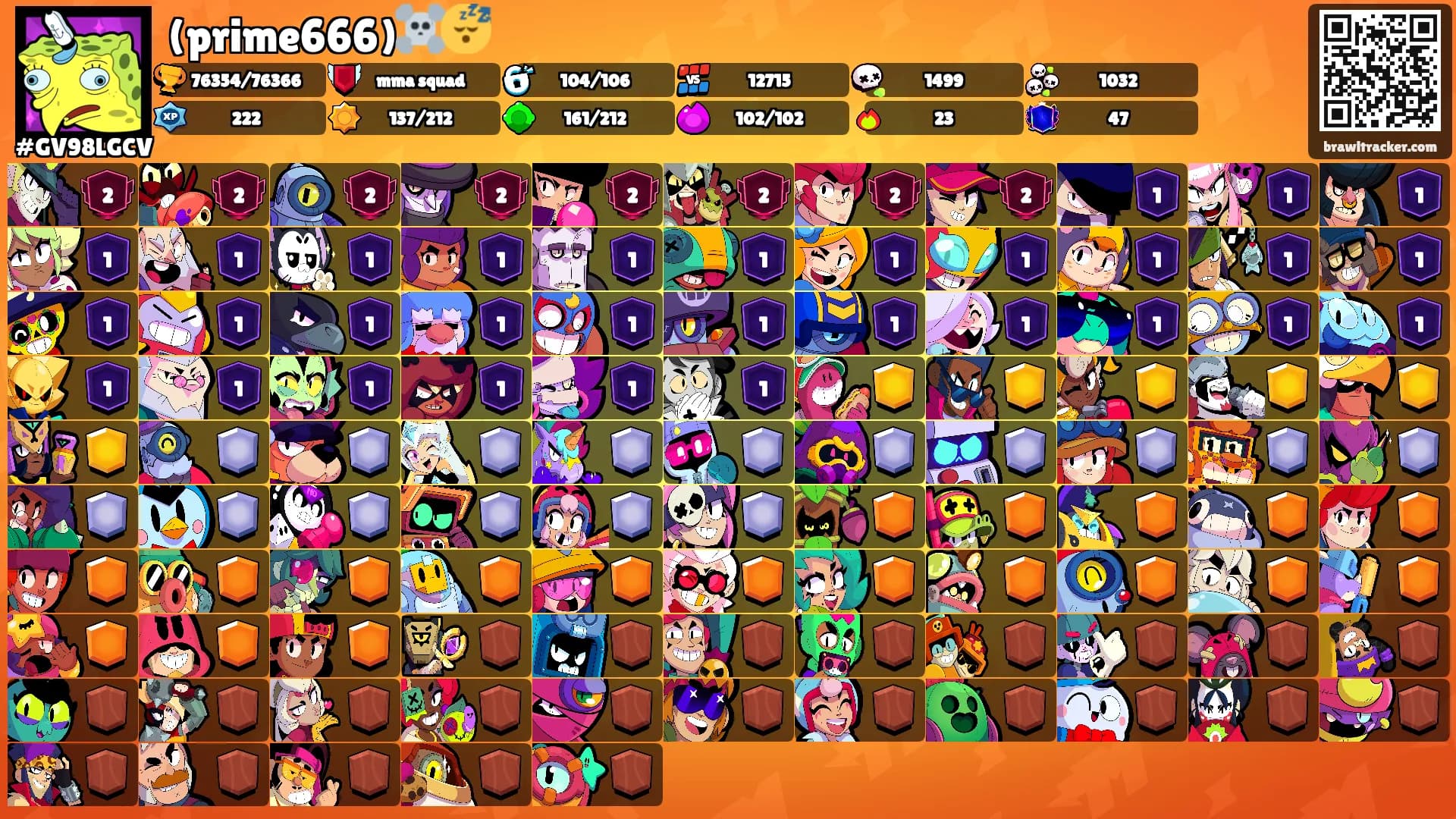 (prime666)☠️😴's Ranks
