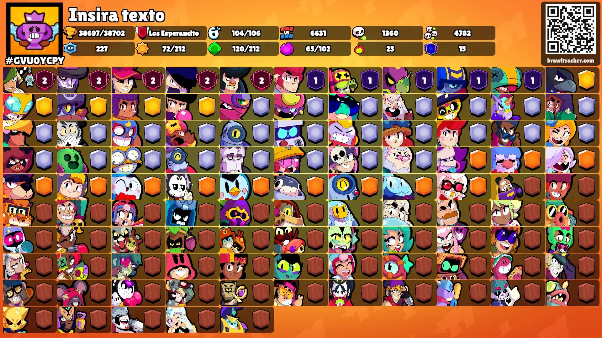 Insira texto's Ranks