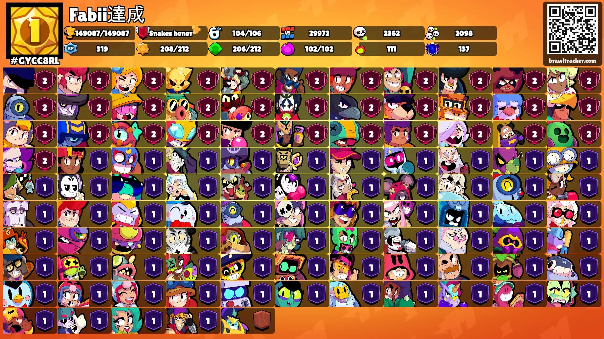 Fabii達成's Ranks