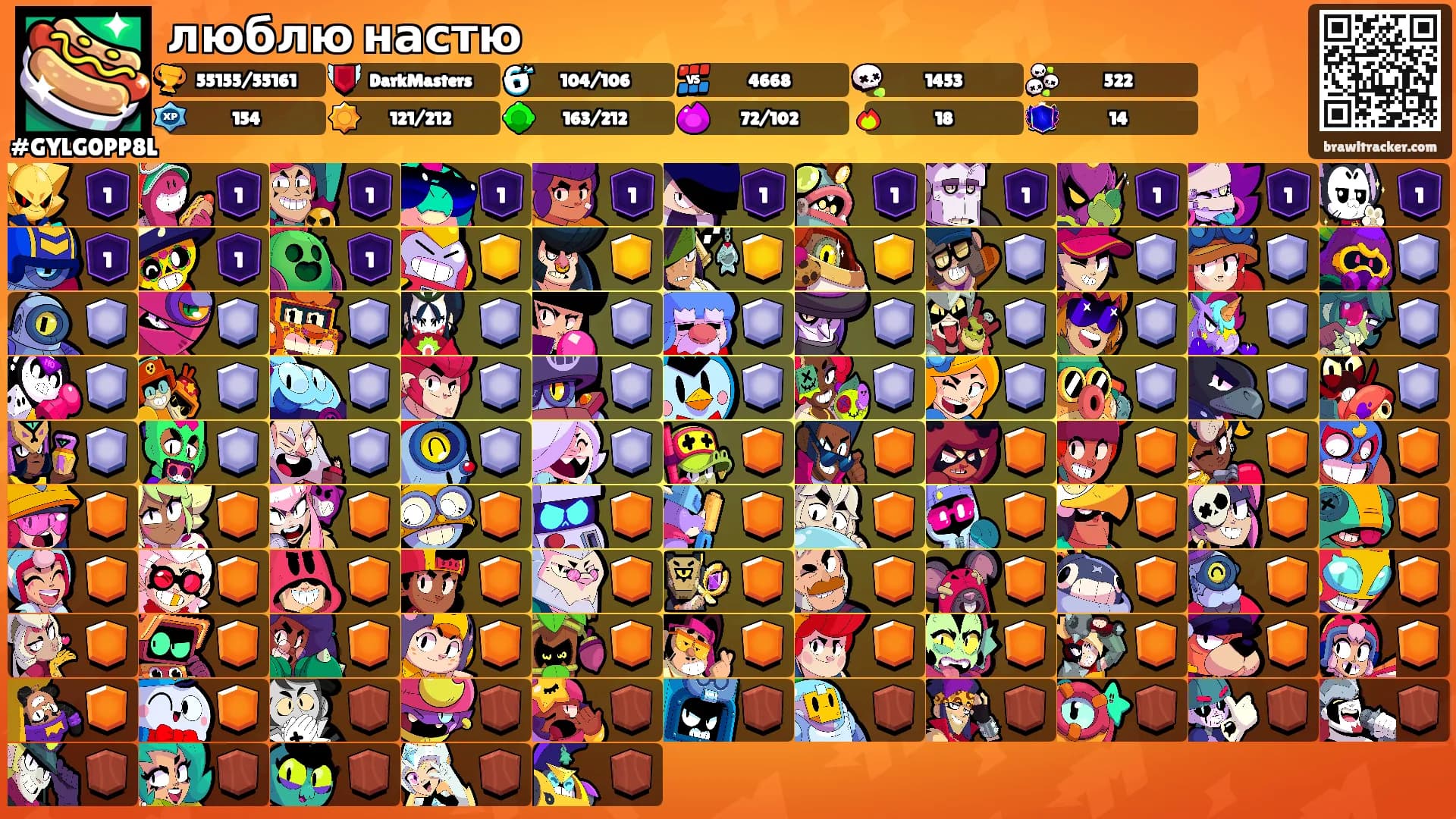 люблю настю's Ranks
