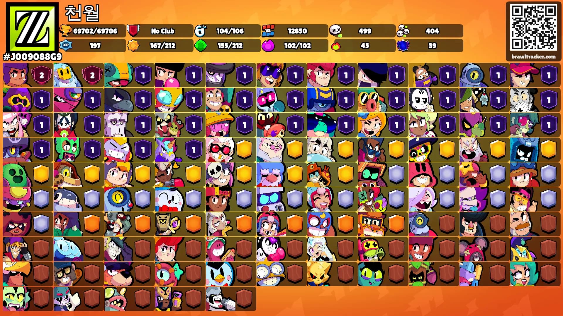천월's Ranks