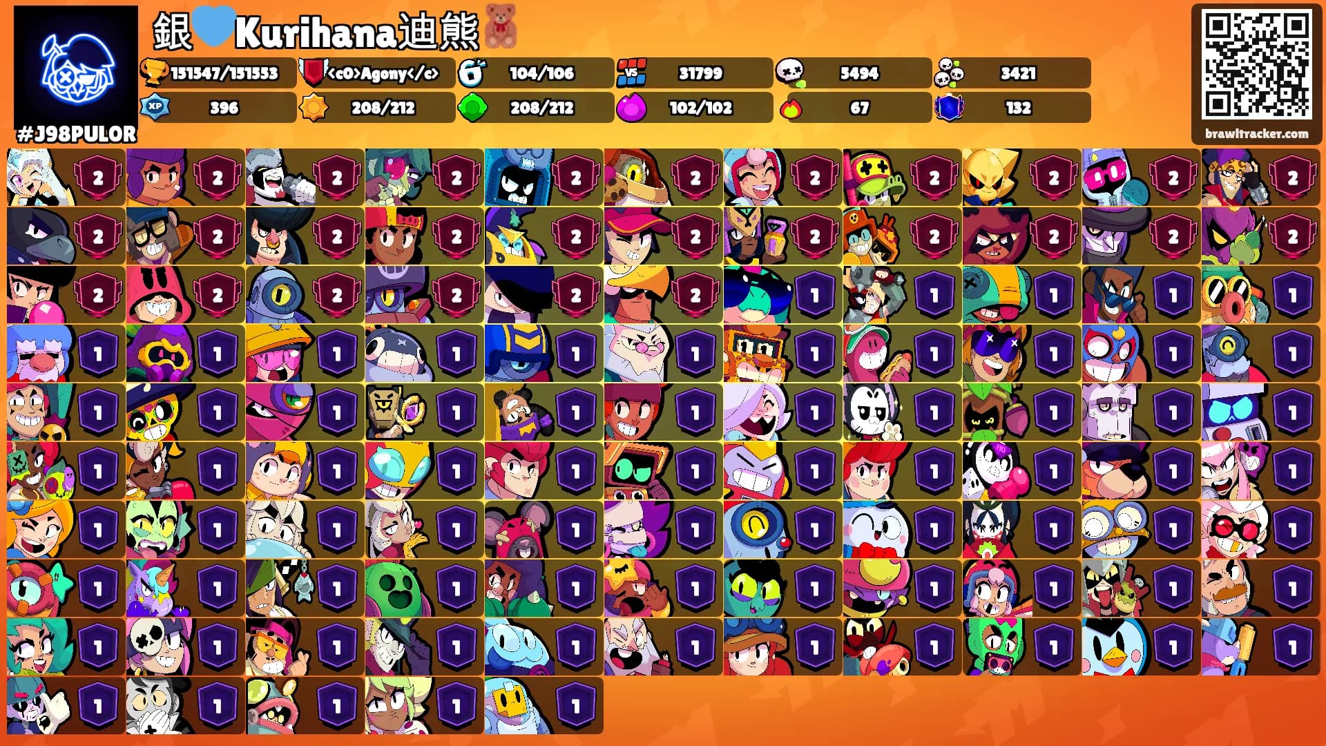 銀💙Kurihana迪熊🧸's Ranks