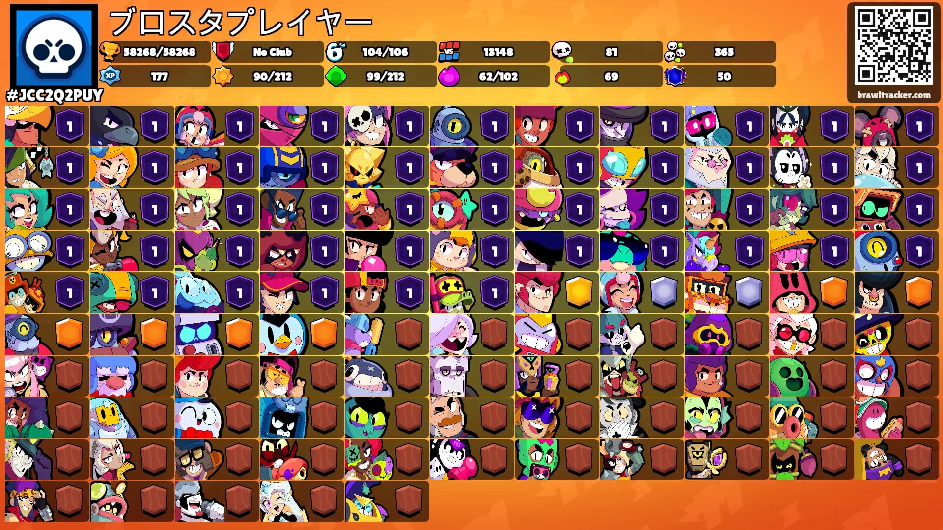 ブロスタプレイヤー's Ranks