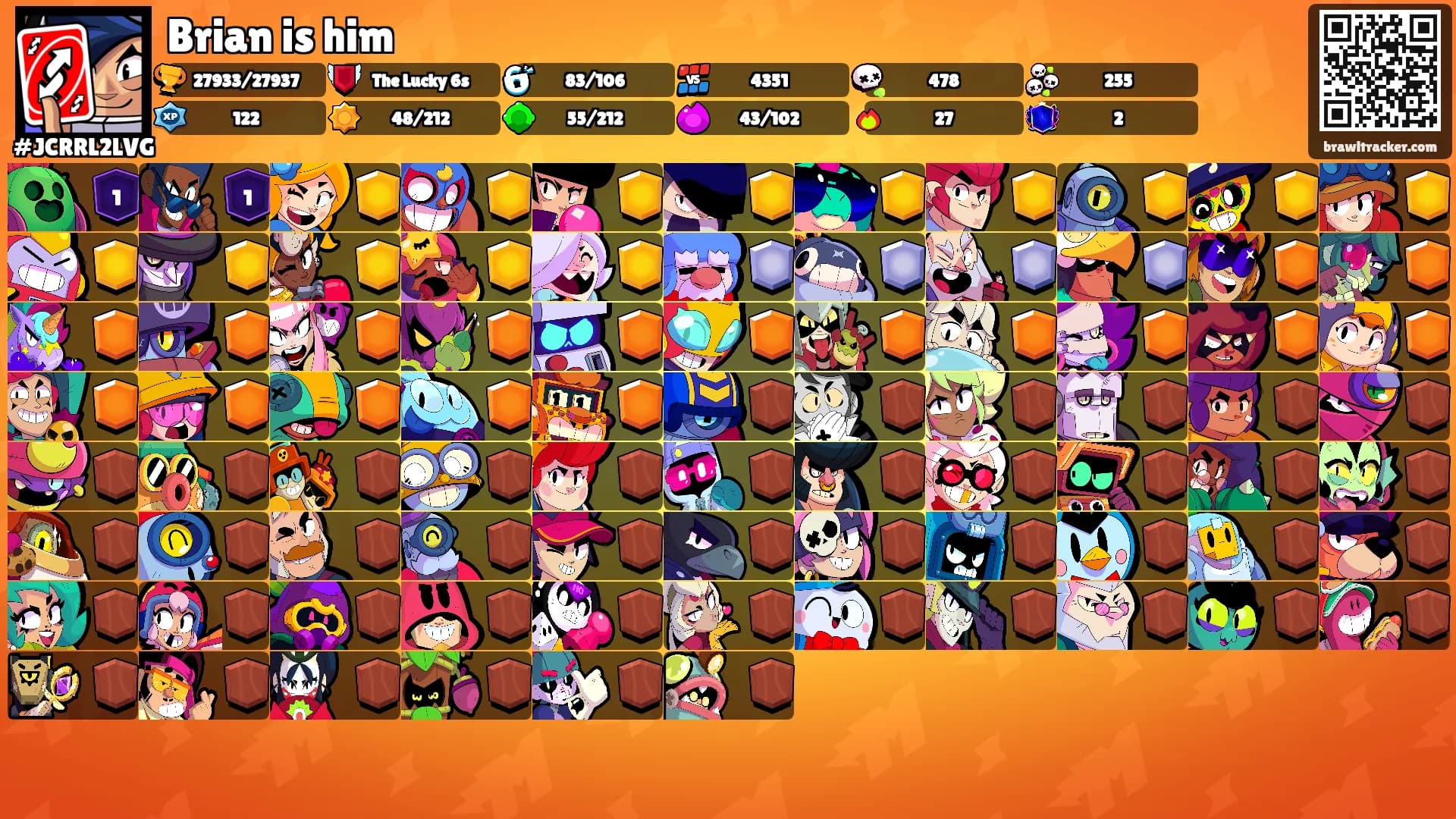 Brian is him's Ranks