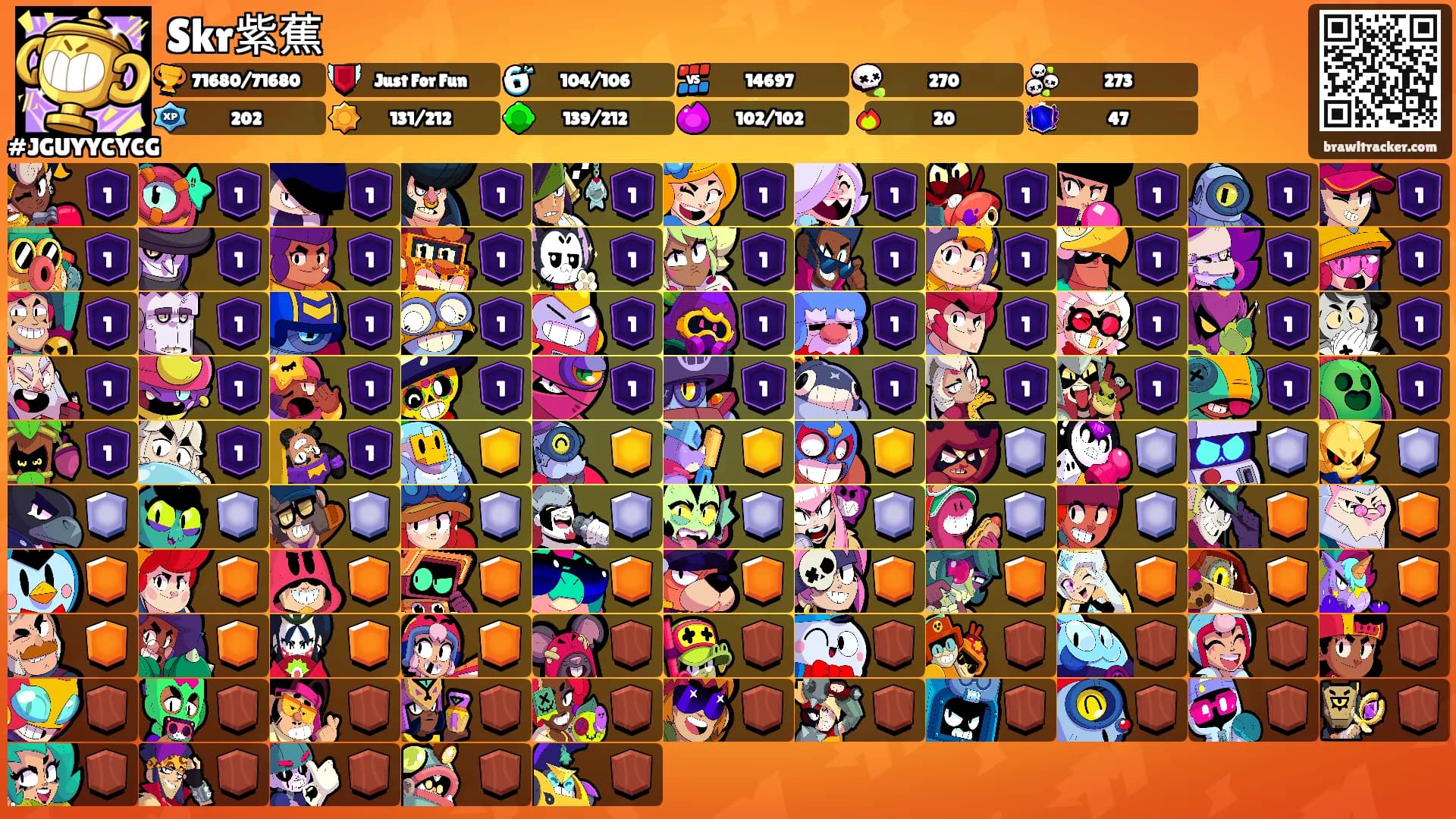 Skr紫蕉's Ranks