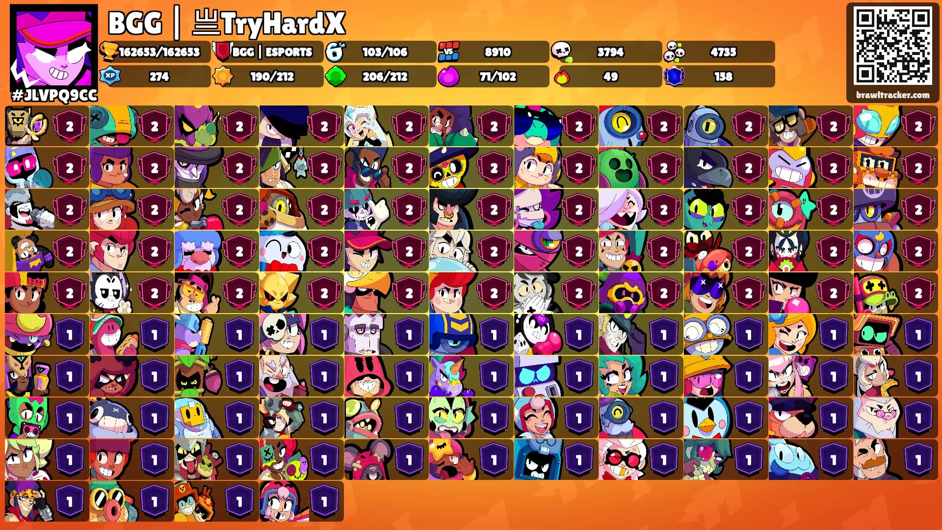 BGG | 亗TryHardX's Ranks