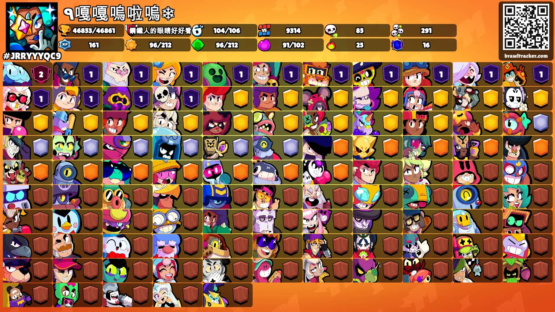 ٩嘎嘎嗚啦嗚❄︎'s Ranks