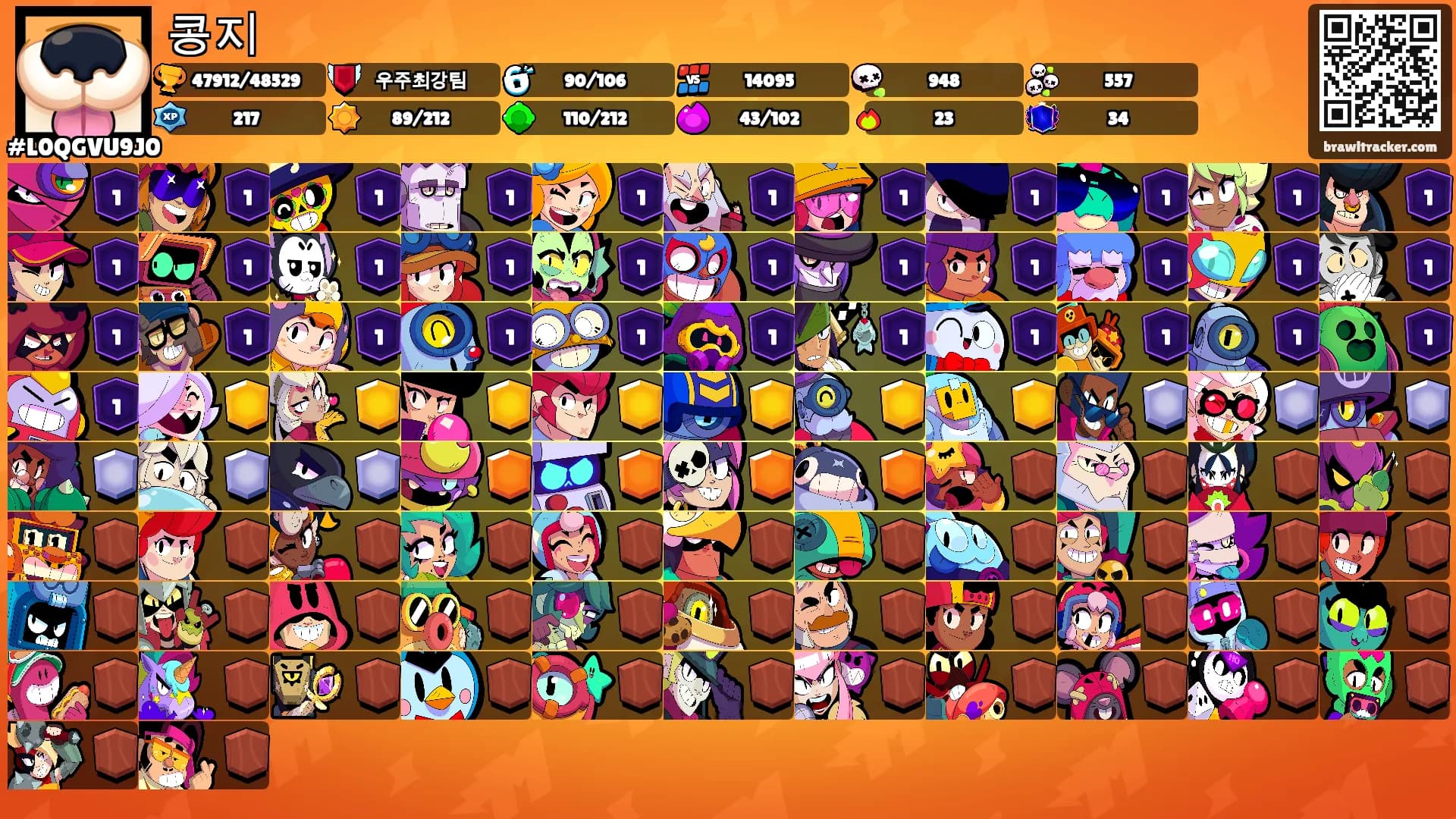 콩지's Ranks