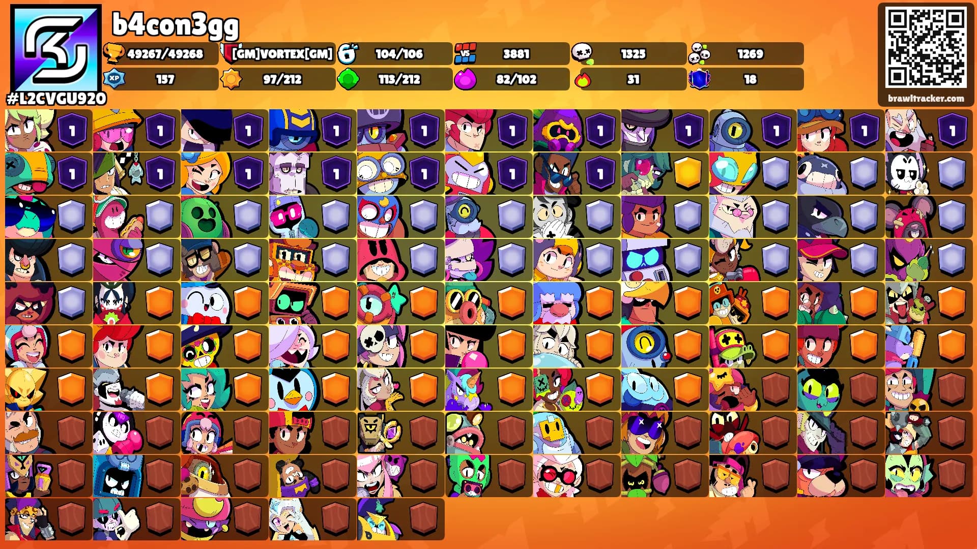 b4con3gg's Ranks