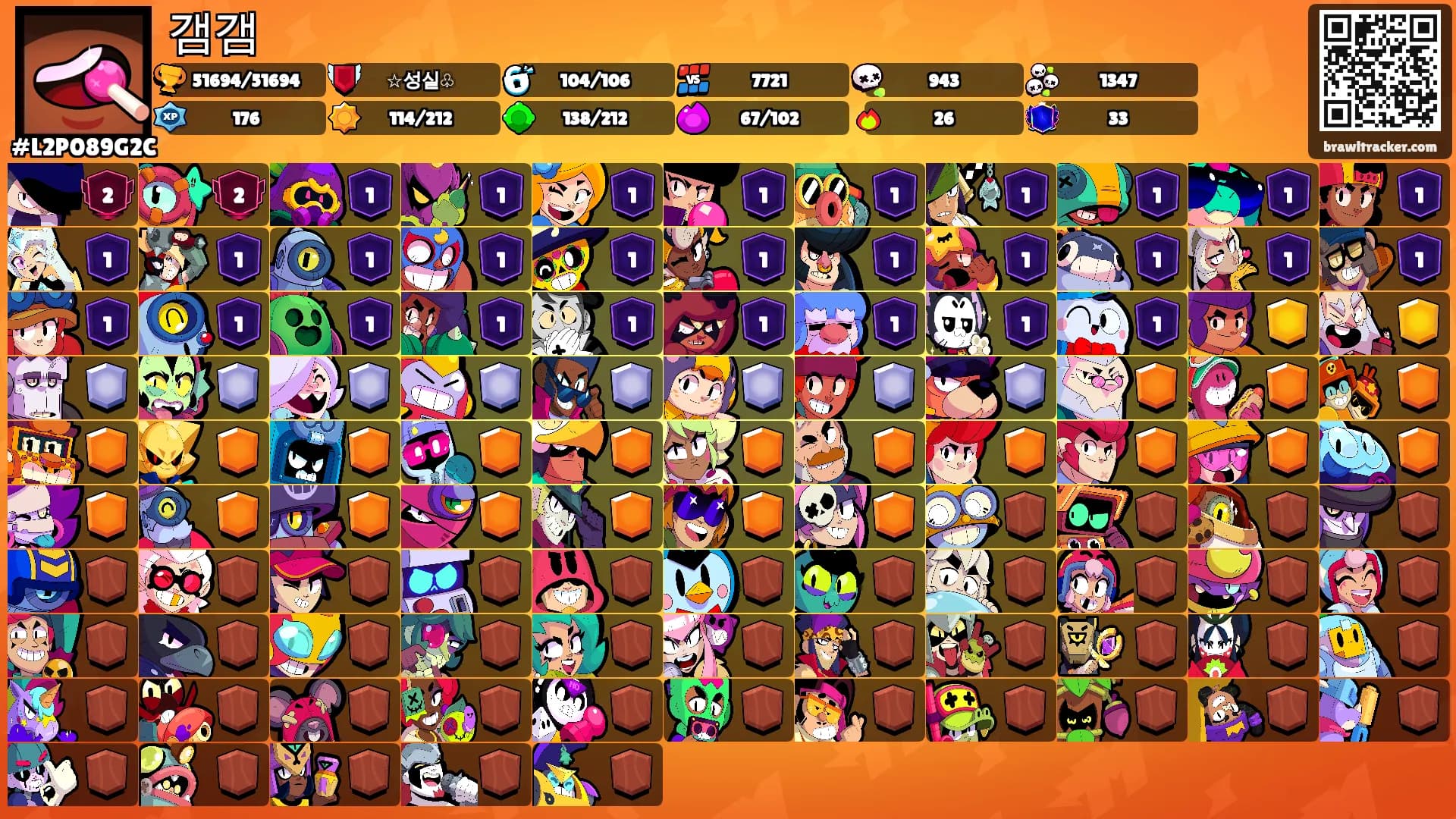 갬갬's Ranks