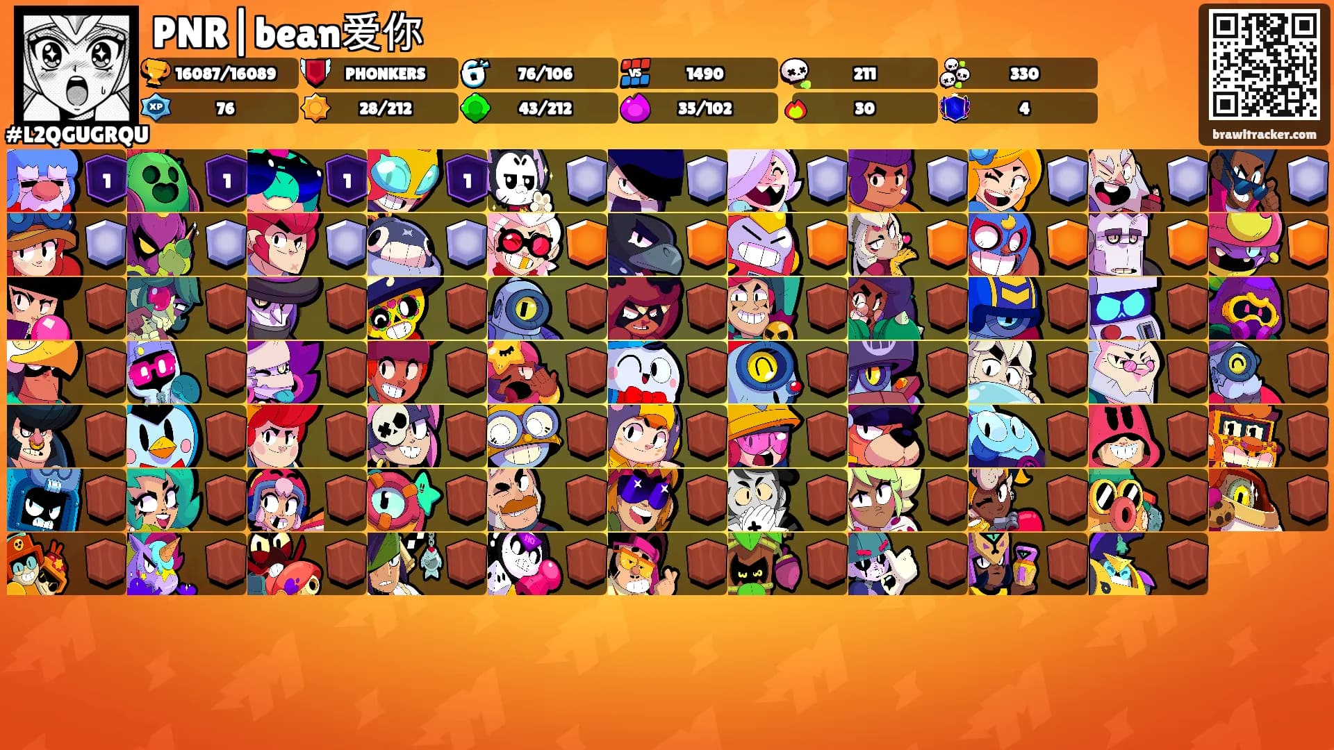 PNR|bean爱你's Ranks