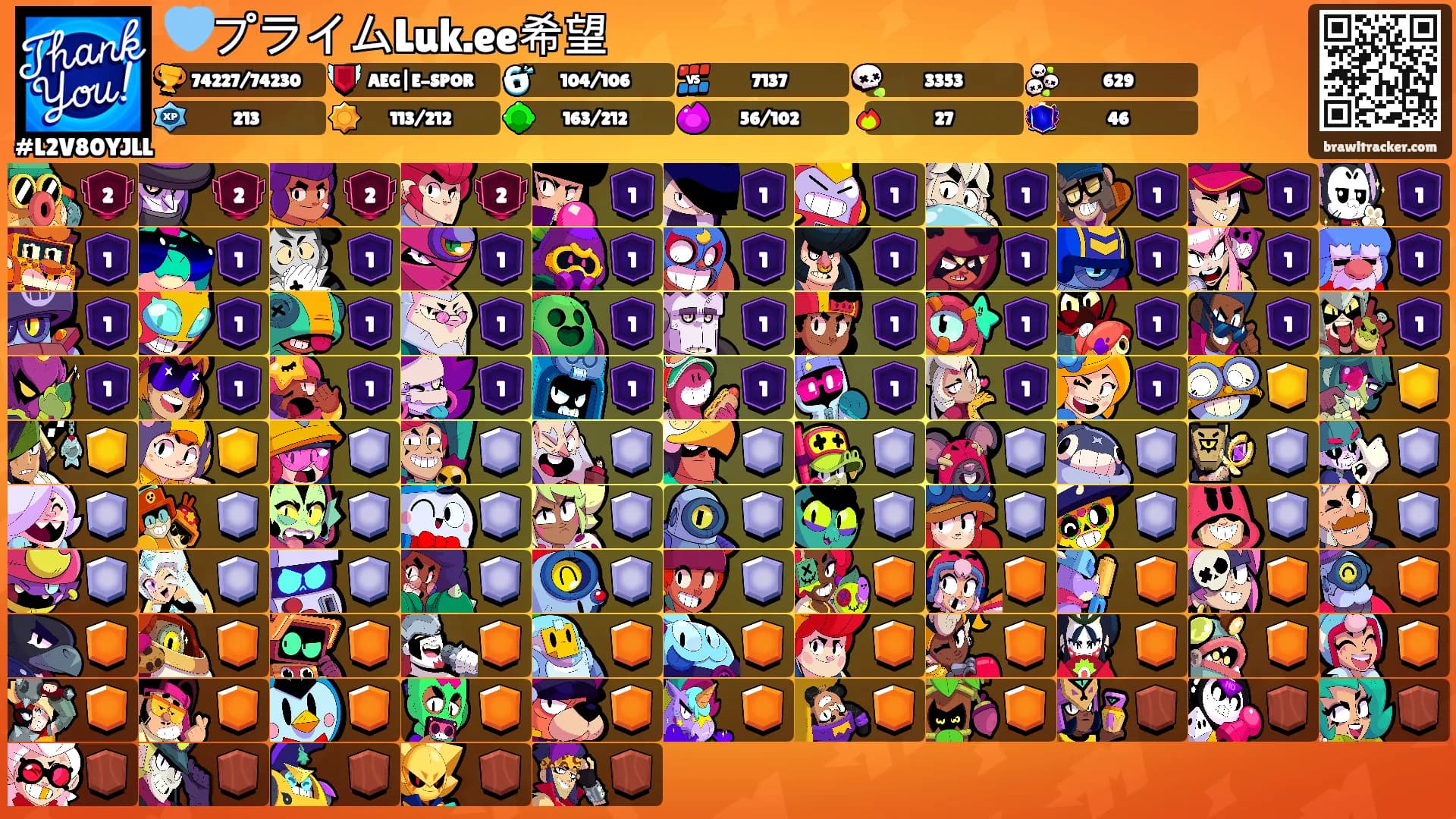 🩵プライムLuk.ee希望's Ranks