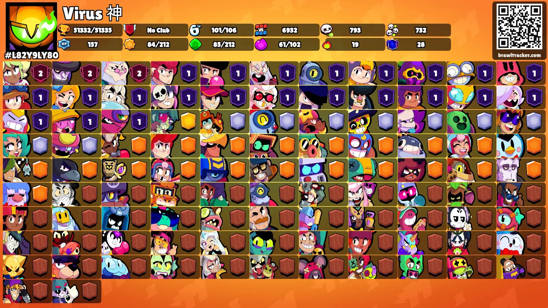 Virus 神's Ranks