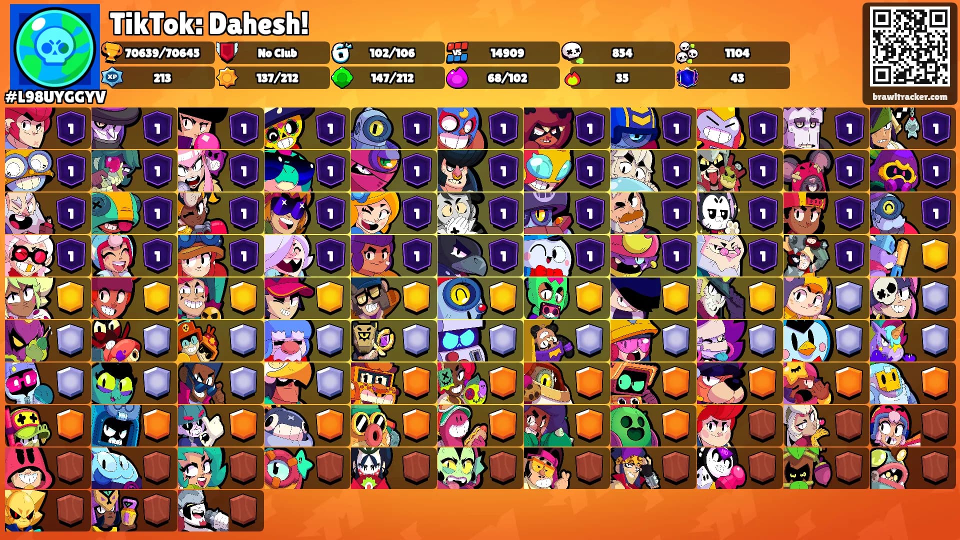 TikTok: Dahesh!'s Ranks