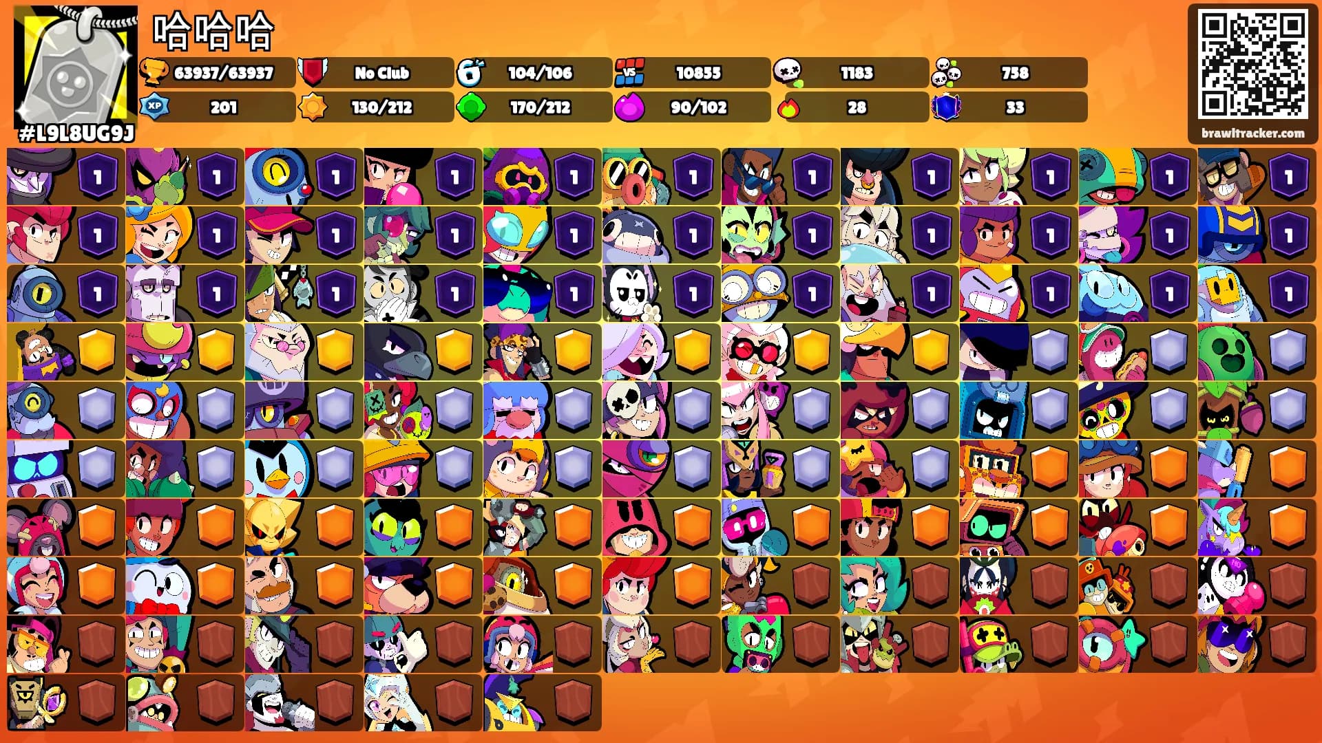 哈哈哈's Ranks