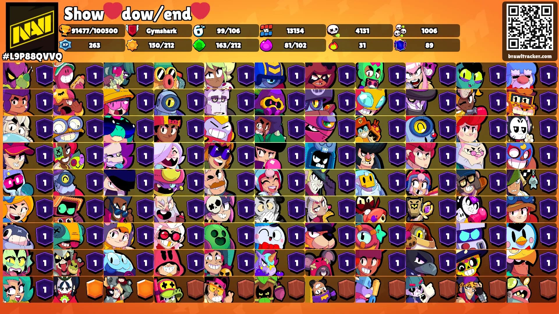 Show💔dow/end💔's Ranks