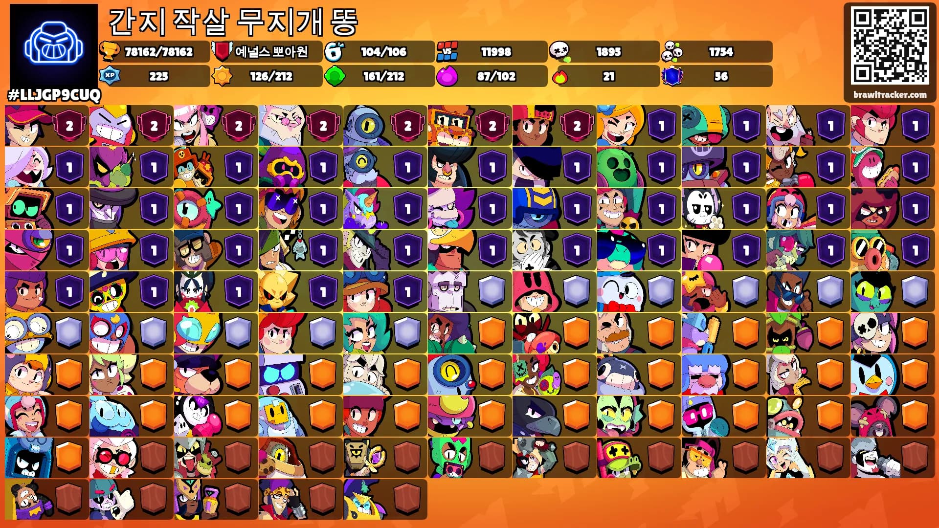 간지 작살 무지개 똥's Ranks