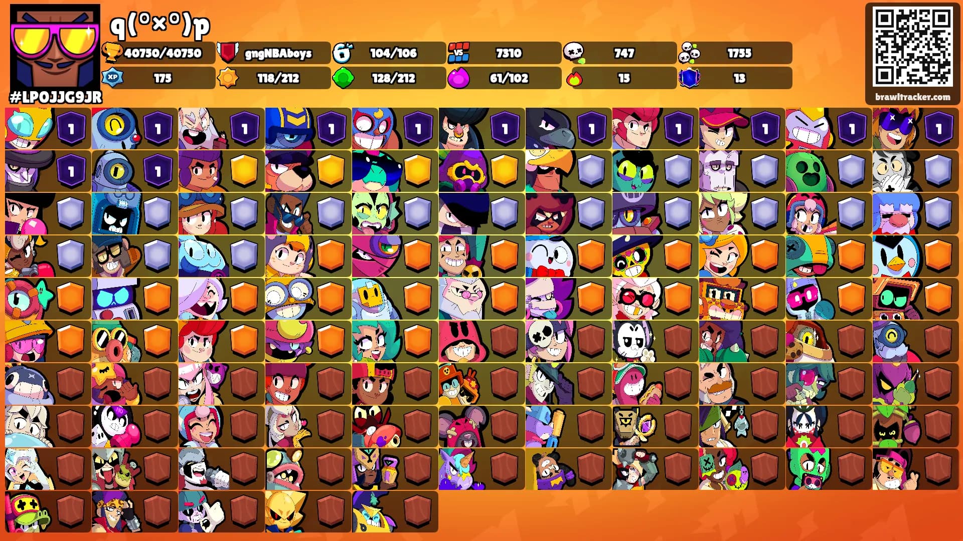 q(°×°)p's Ranks
