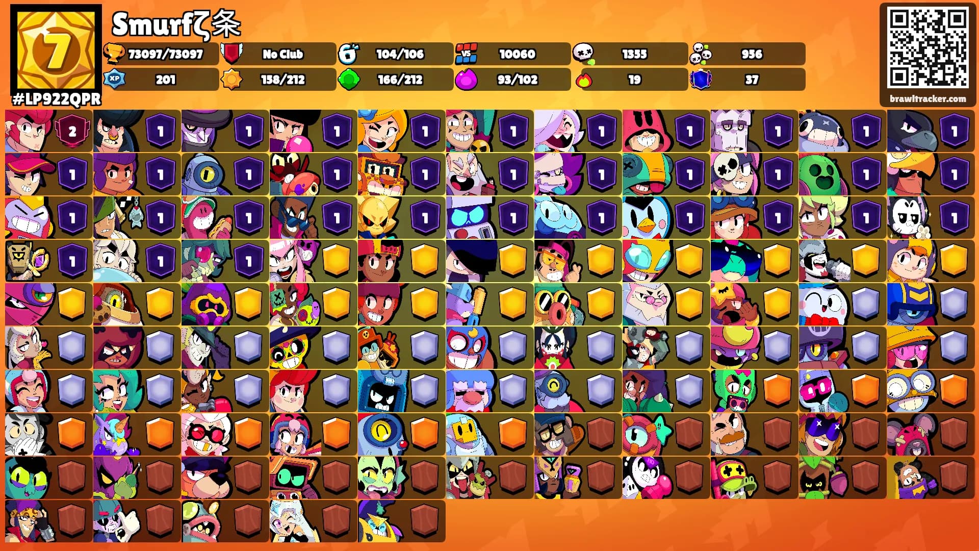 Smurfζ条's Ranks