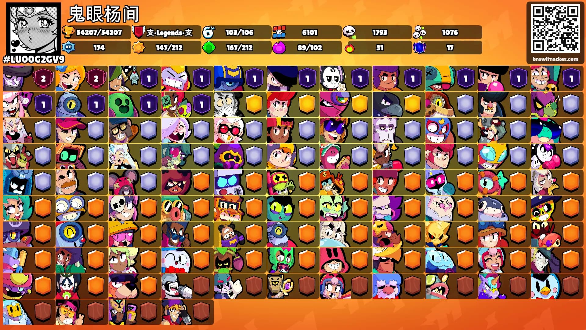 鬼眼杨间's Ranks