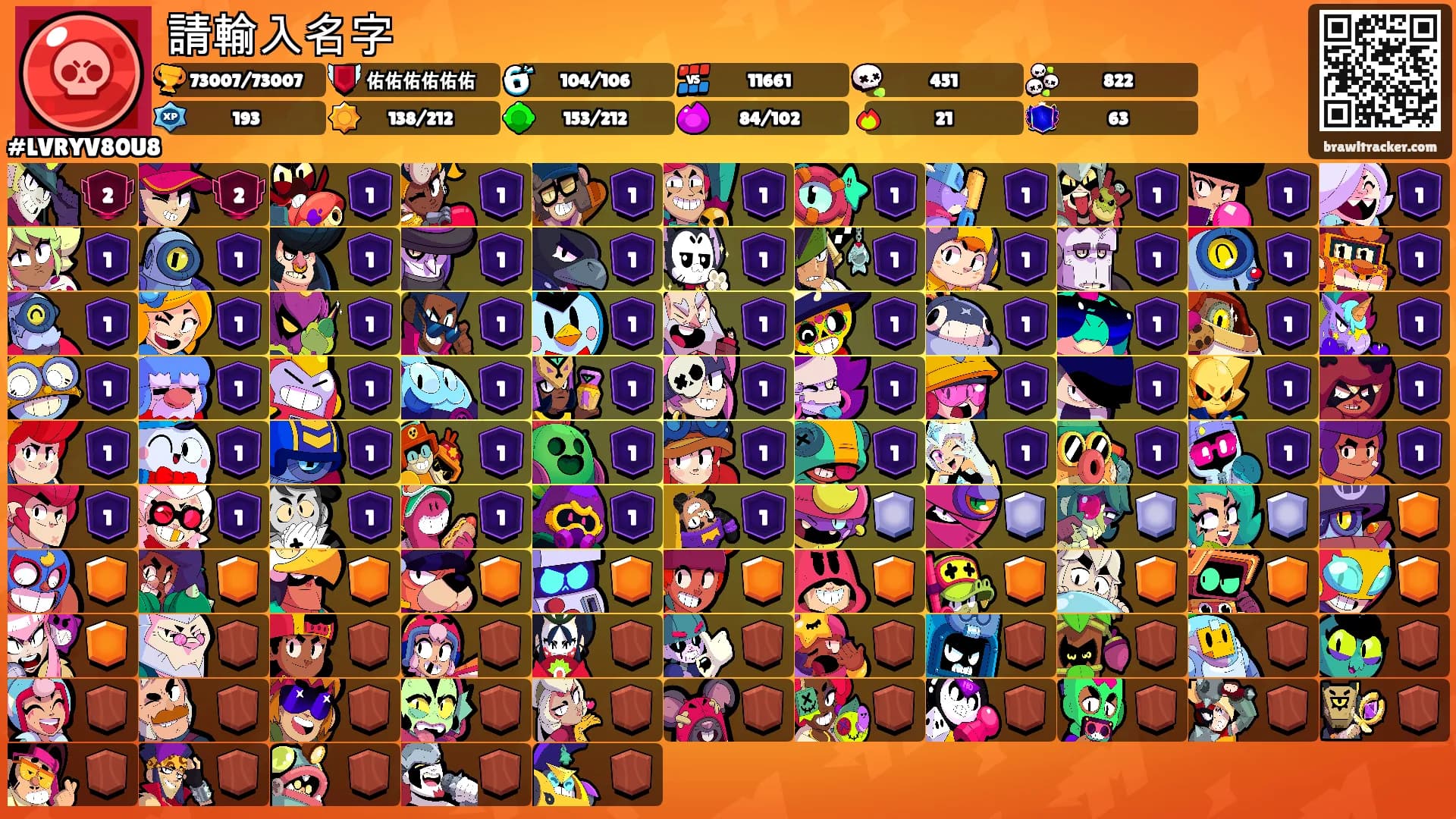 請輸入名字's Ranks