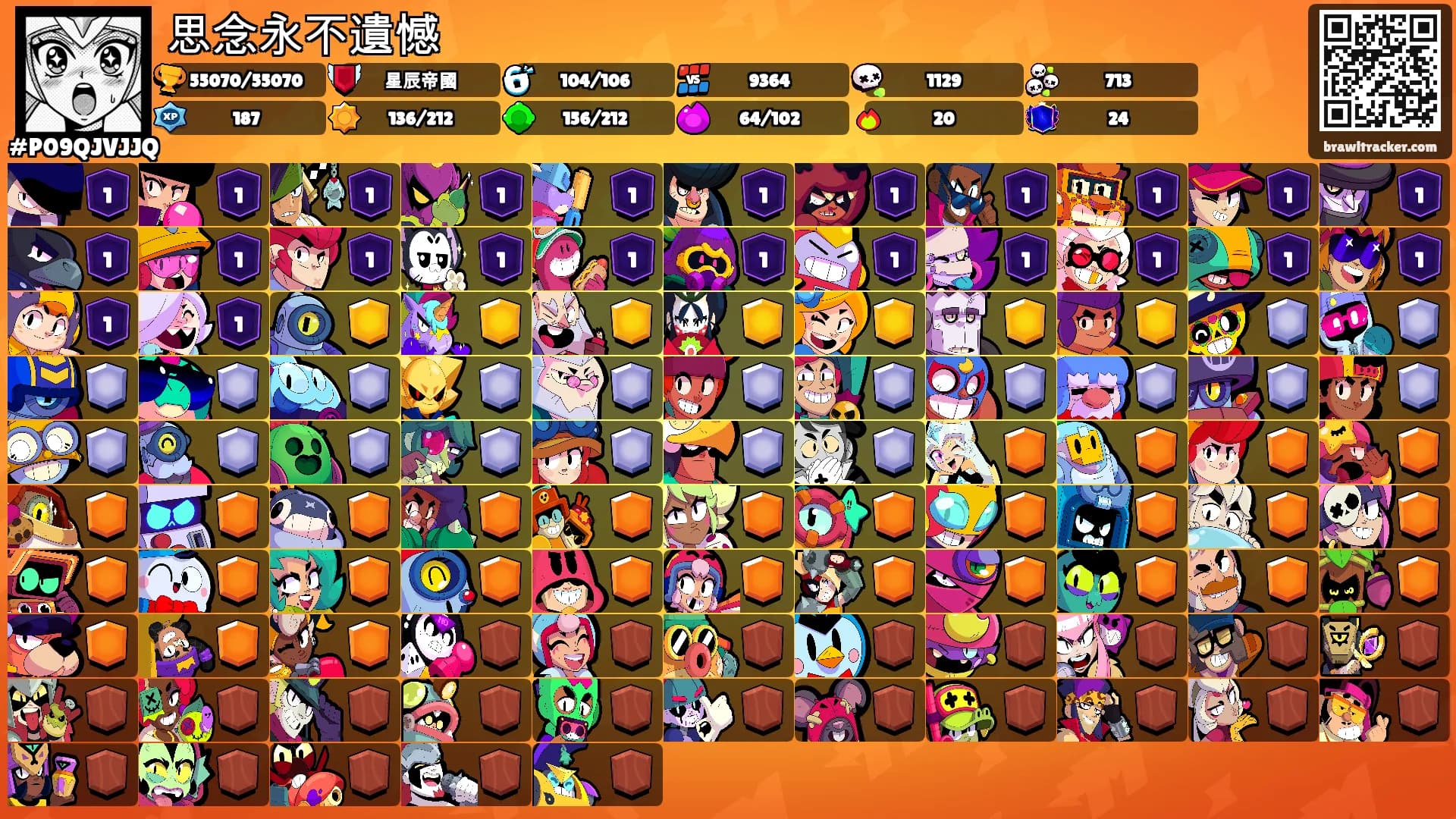 思念永不遺憾's Ranks