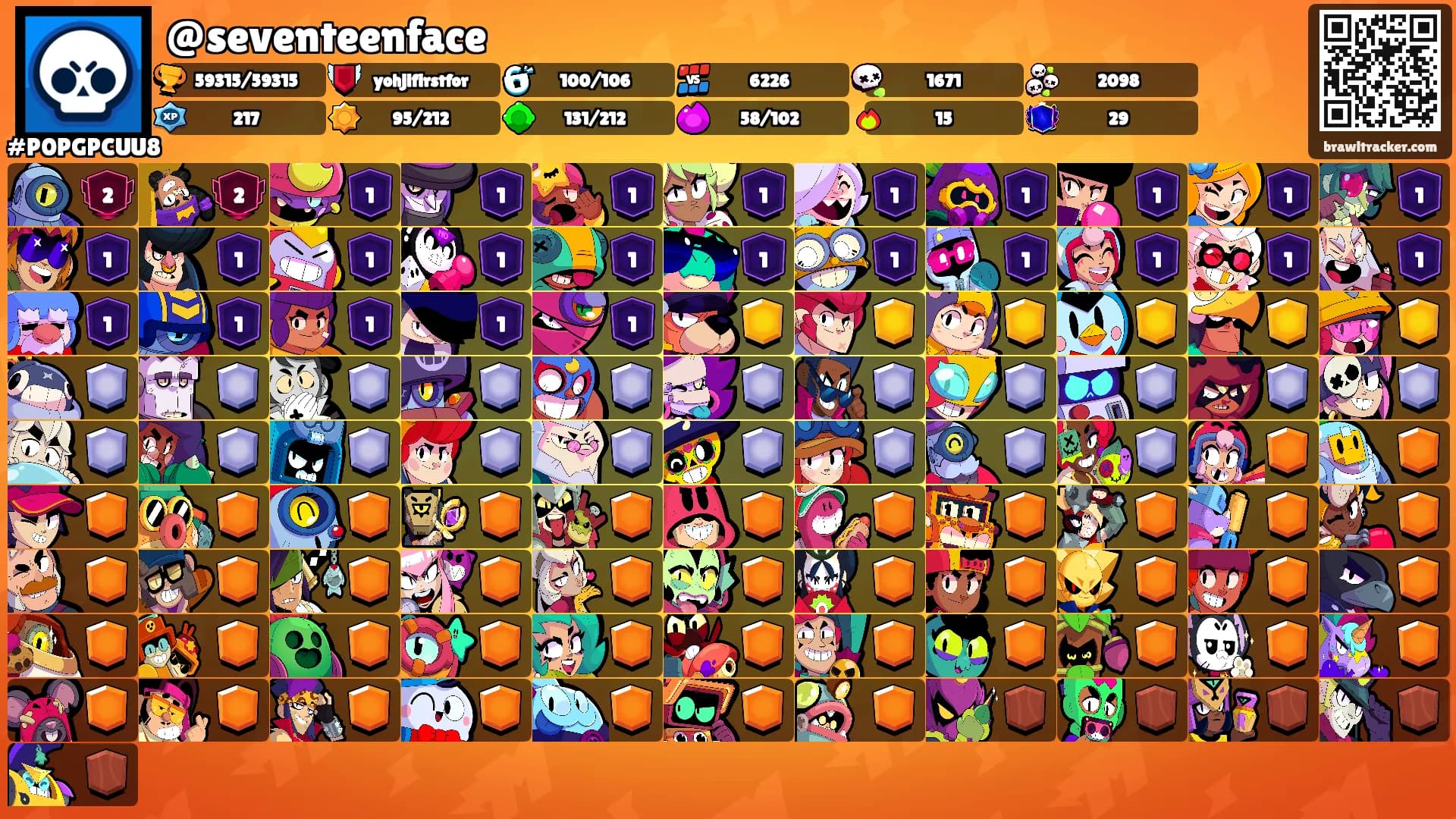 @seventeenface's Ranks