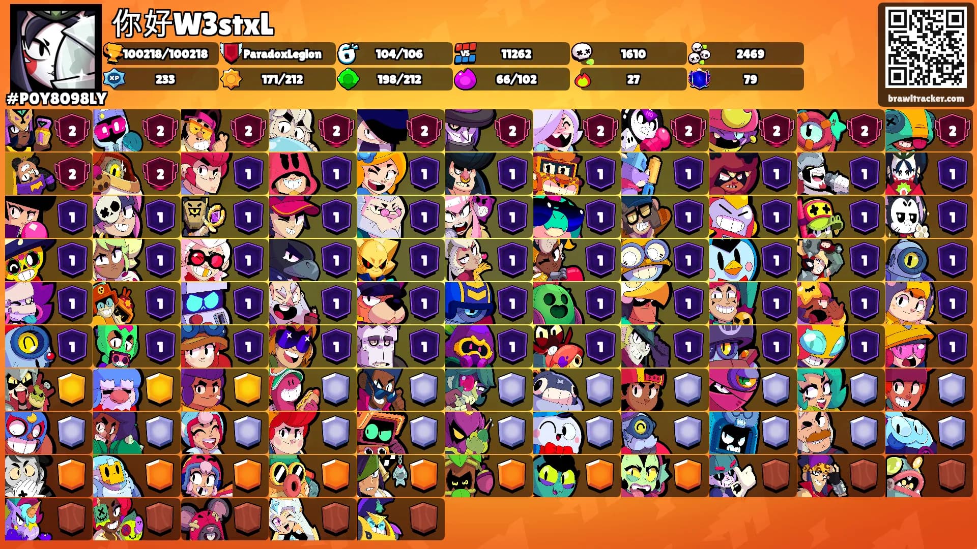 你好W3stxL's Ranks