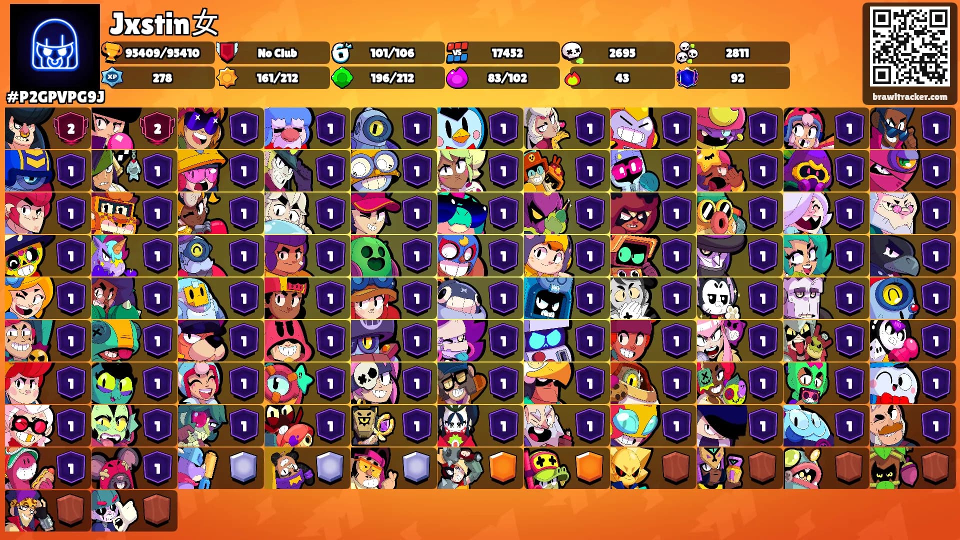 Jxstin女's Ranks