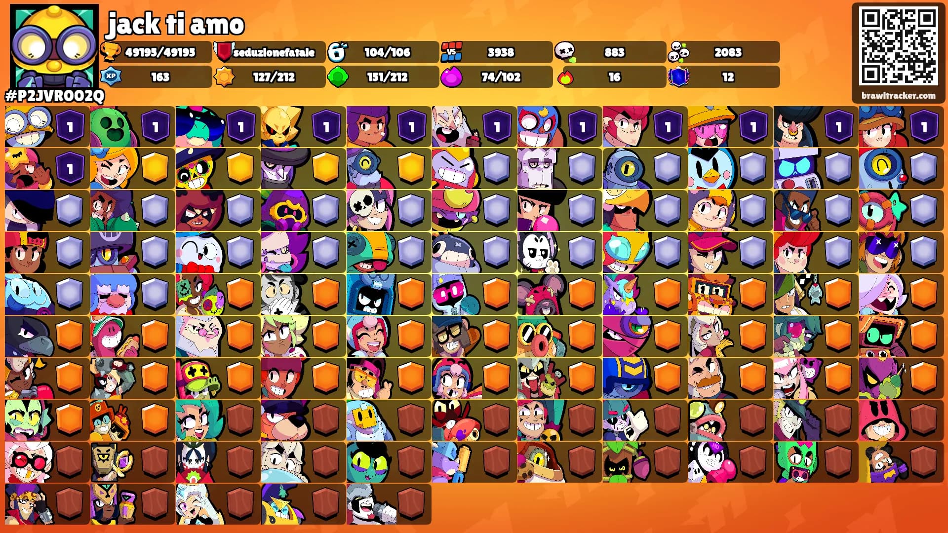 jack ti amo's Ranks