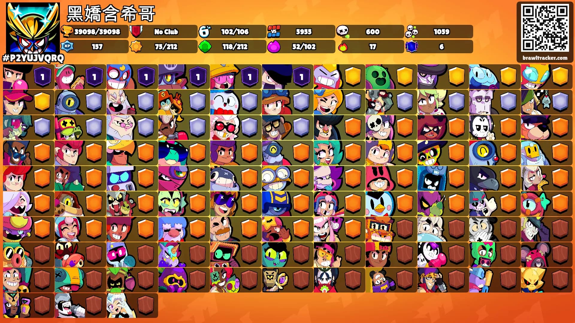 黑嬌含希哥's Ranks