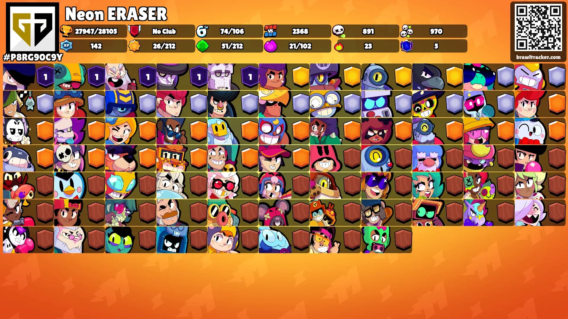 Neon ERASER's Ranks