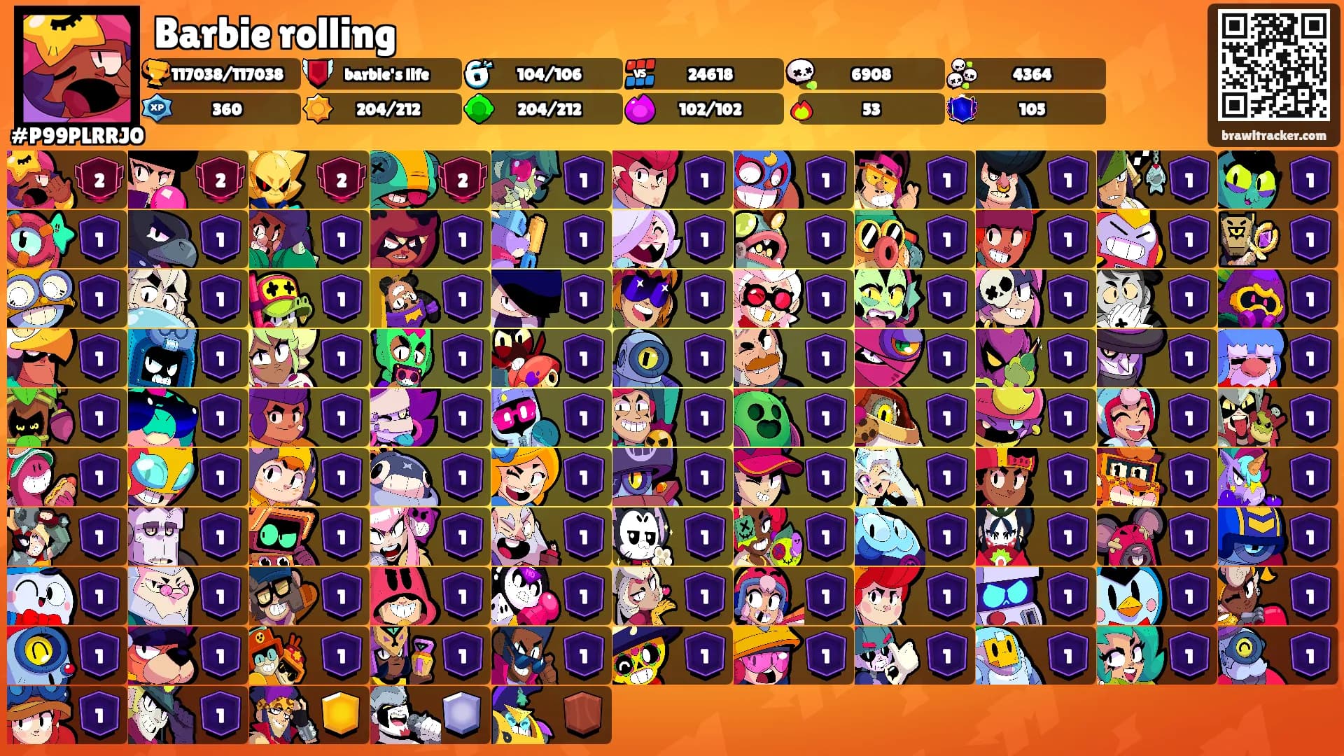 Barbie rolling's Ranks