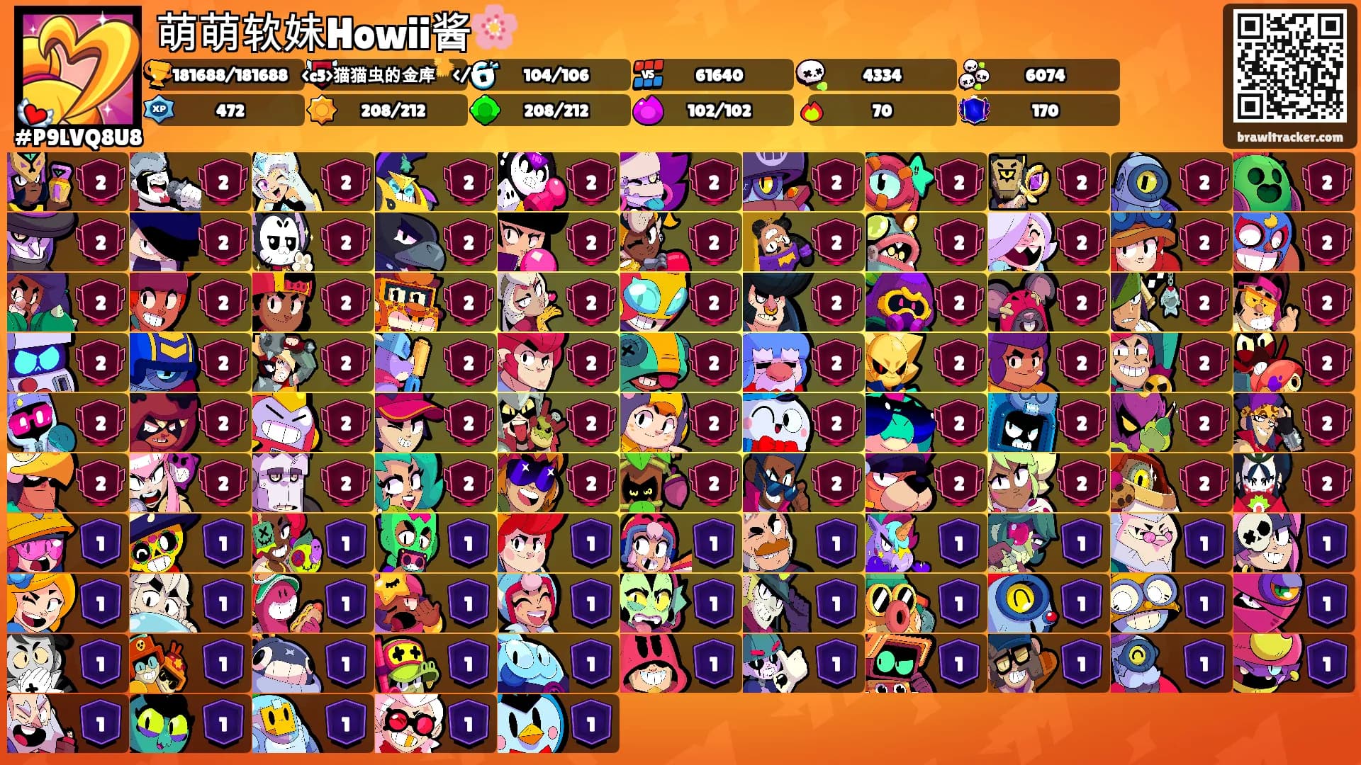 萌萌软妹Howii酱🌸's Ranks